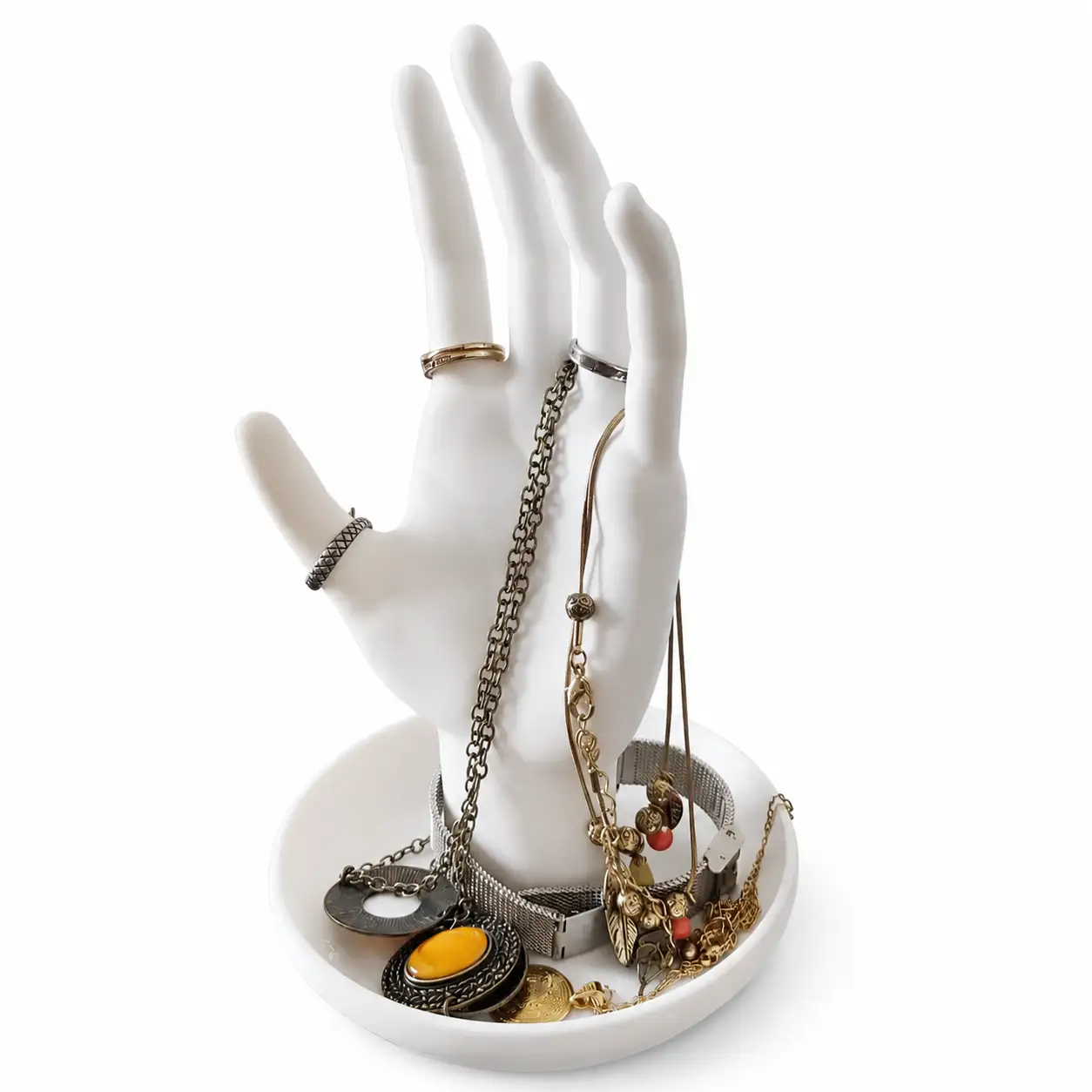 Mano Con Bandeja Para Joyas 20cm